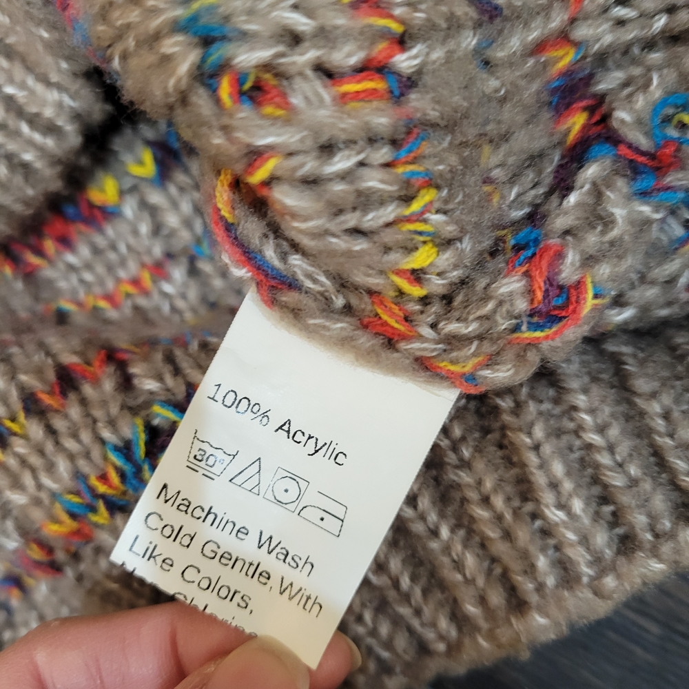 Multicolor Knit Cropped Sweater - Picture 5 of 7